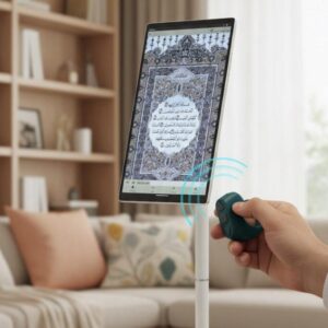 A modern Smart Digital Quran device designed for easy Quran recitation, memorization, and learning at home and Islamic institutes.