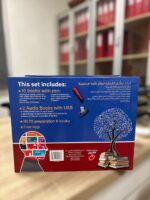 Novice to advance English language course box designed to improve speaking, listening, reading and writing skills